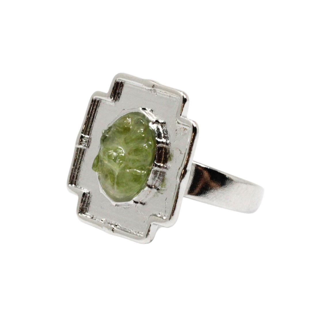 Peridot cross adaptable ring