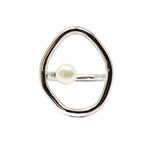 Load image into Gallery viewer, Silver and pearl ring