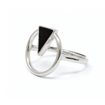 Load image into Gallery viewer, Silver and palm wood ring