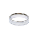 Load image into Gallery viewer, Steel and mother of pearl ring
