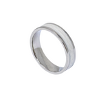 Load image into Gallery viewer, Steel and mother of pearl ring