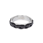 Load image into Gallery viewer, Black knot steel ring