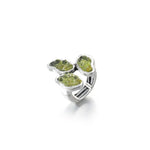 Load image into Gallery viewer,  Anillo elastico olivina 3 hojas
