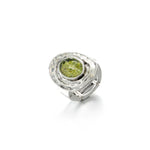 Load image into Gallery viewer,  Anillo elastico olivina ovalado