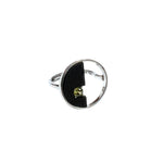 Load image into Gallery viewer, Anillo plata olivina engarzada