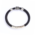 Load image into Gallery viewer, Smooth double leather bracelet 3pcs