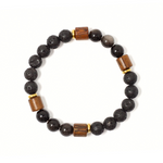 Load image into Gallery viewer, Men's bracelet lava wood palm tree