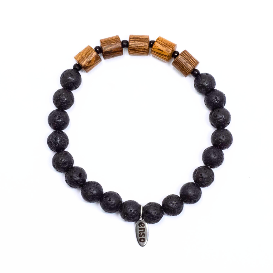 Men's palm tree glass bracelet