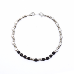 Load image into Gallery viewer, Men's 316L steel and lava bracelet