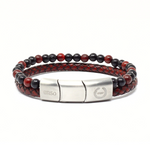 Load image into Gallery viewer, Reddish brown double bracelet