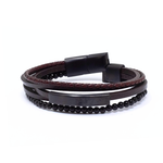 Load image into Gallery viewer, Quadruple brown ball bracelet