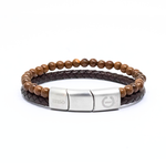 Load image into Gallery viewer, Brown wooden ball bracelet