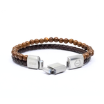 Load image into Gallery viewer, Brown wooden ball bracelet