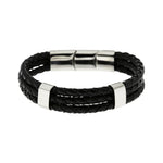 Load image into Gallery viewer,  Brazalete hombre triple negro