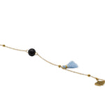 Load image into Gallery viewer, Blue and pink gold plated steel pendant