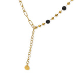 Load image into Gallery viewer, Lava gold plated double pendant