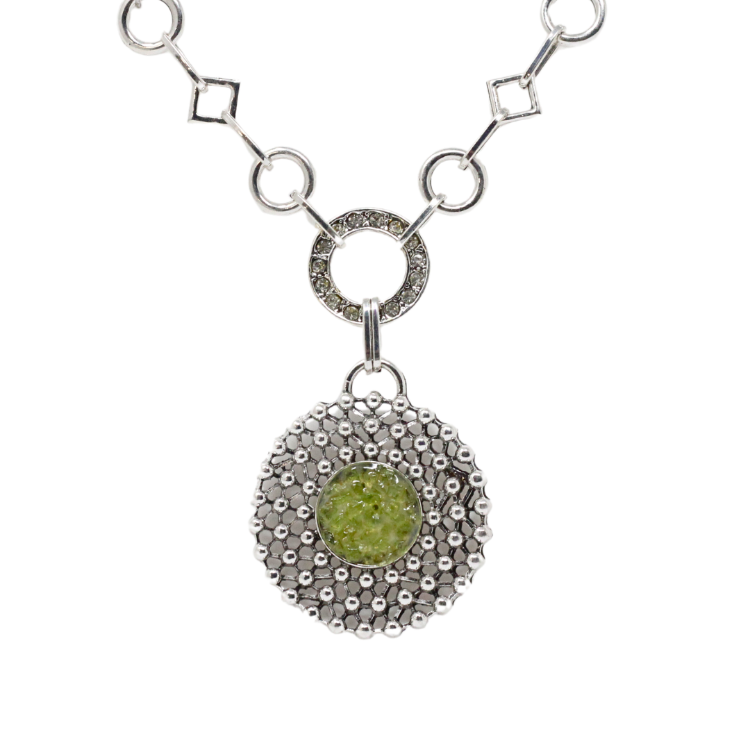 Peridot round pendant