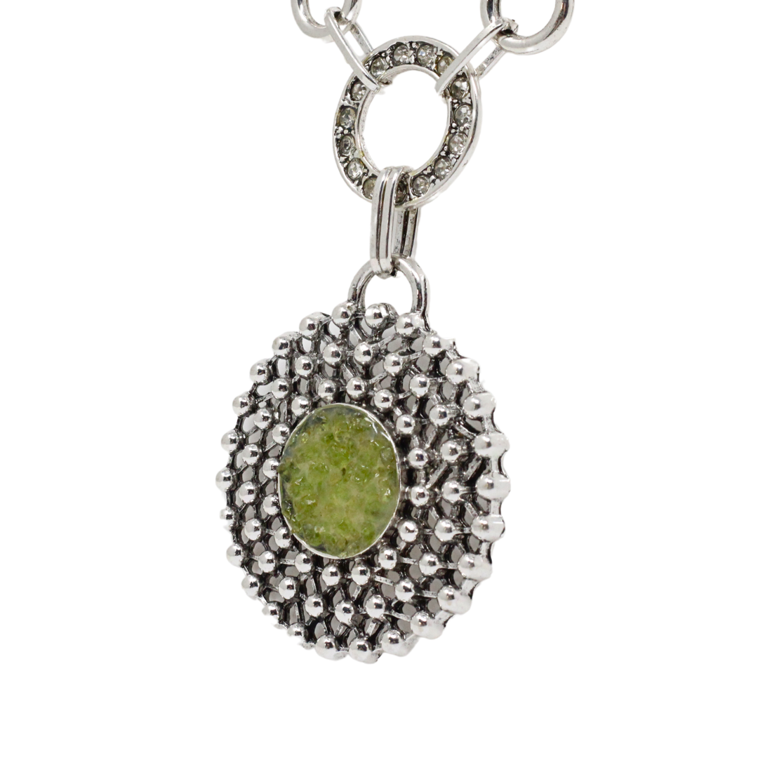 Peridot round pendant