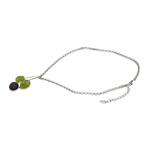 Load image into Gallery viewer, Lava and peridot pendant