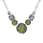 Load image into Gallery viewer, Peridot silver necklace