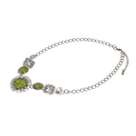 Load image into Gallery viewer, Peridot silver necklace