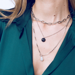 Load image into Gallery viewer, Multiple Lava and Baroque Pearl Pendant
