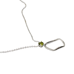 Load image into Gallery viewer, Silver and peridot pendant set