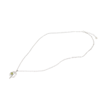 Load image into Gallery viewer, Silver and peridot circle stick pendant