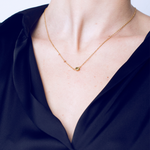 Load image into Gallery viewer, Gold plated steel pendant 1 peridot