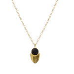 Load image into Gallery viewer, Gold plated steel lava spear pendant