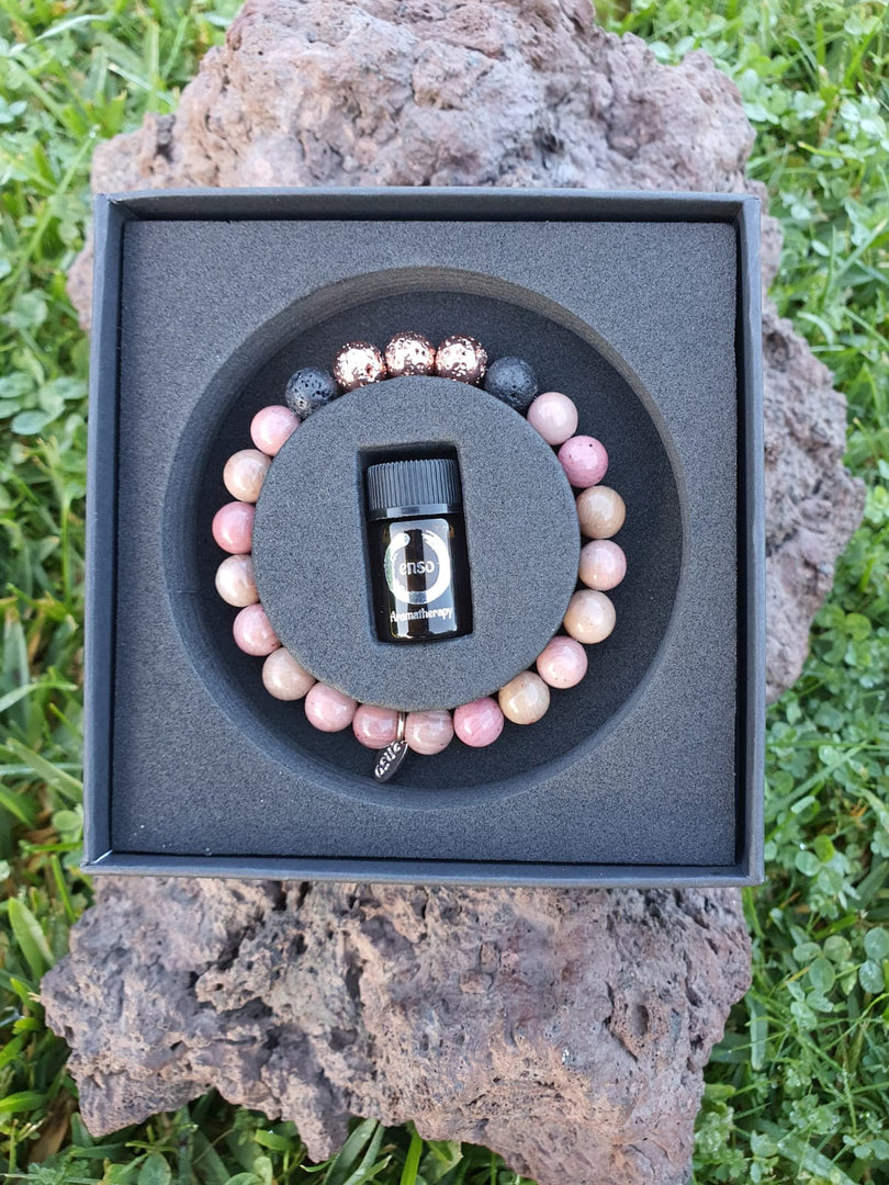 Caja Pulsera de Cuarcita Rosa