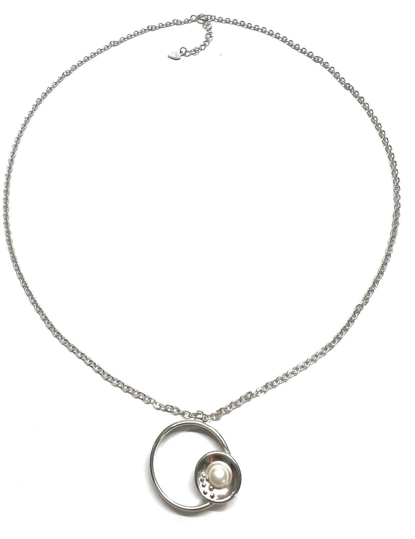 Colgante anillo perla