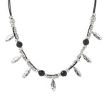 Load image into Gallery viewer,  Colgante lava plumas metal