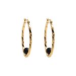 Load image into Gallery viewer, Gold plated steel hoop lava ball