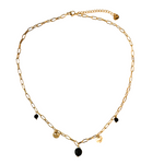 Load image into Gallery viewer, Lava gold plated steel pendant