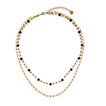 Load image into Gallery viewer, Lava gold plated double pendant