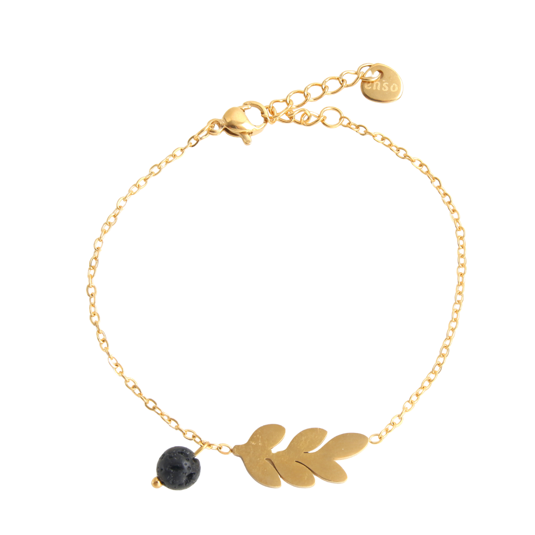 Lava ball spike bath steel bracelet