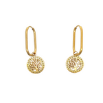 Load image into Gallery viewer, Olivine gold plated steel earrings