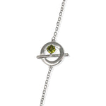 Load image into Gallery viewer, Silver Bracelet with Peridot in Circular Design