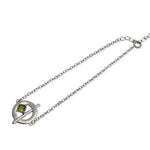 Load image into Gallery viewer, Silver Bracelet with Peridot in Circular Design