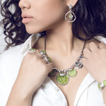 Load image into Gallery viewer, Peridot hoop earring