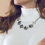 Load image into Gallery viewer, Peridot and lava pendant