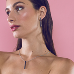 Load image into Gallery viewer, Silver earring with palm wood II