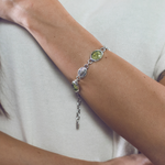 Load image into Gallery viewer, Oval peridot bracelet