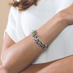 Load image into Gallery viewer, Double peridot bracelet