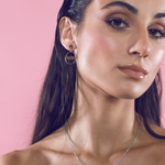 Load image into Gallery viewer, Silver earring with palm wood