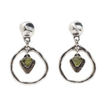 Load image into Gallery viewer, Peridot hoop earring