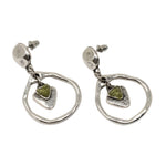 Load image into Gallery viewer, Peridot hoop earring