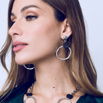 Load image into Gallery viewer, Hoop lava earring