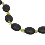 Load image into Gallery viewer, Lava and peridot bracelet